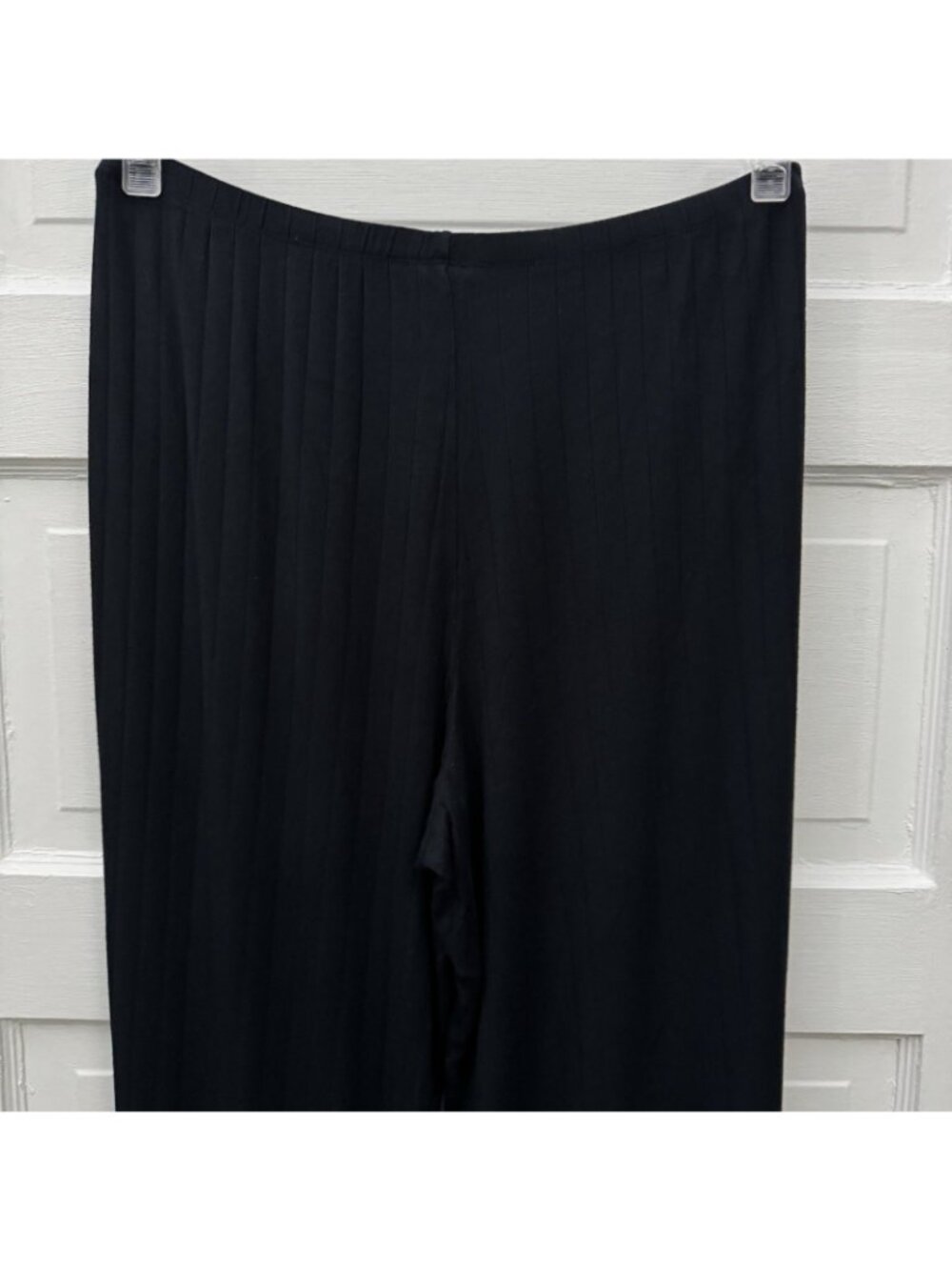 Eberjey Gisele Rib Women’s L Black Straight Leg Pajama Pants Lounge - Picture 6 of 12